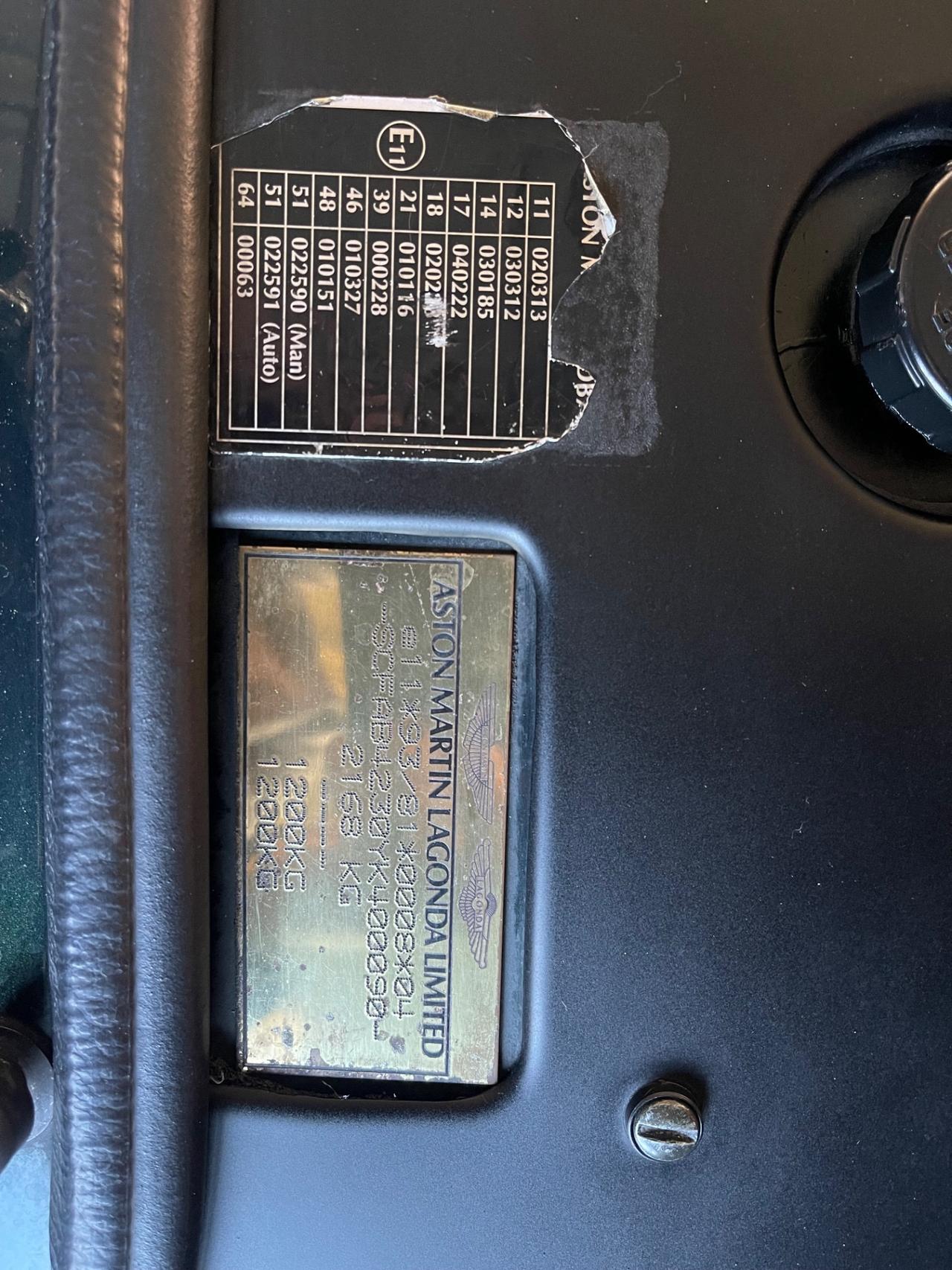 Aston Martin DB7 Vantage 6.0 V12 Manuale PERMUTE RATE