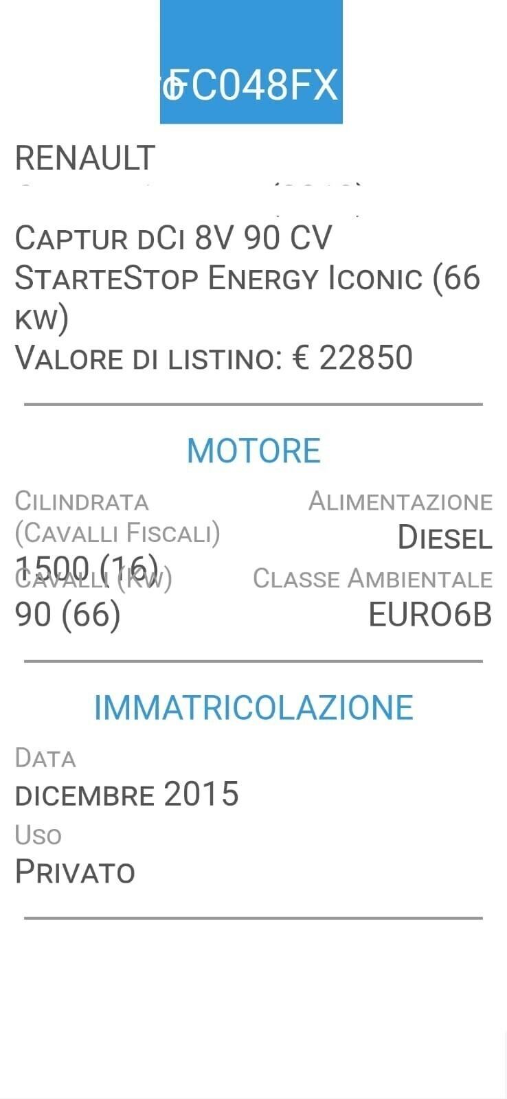 RENAULT CAPTUR 1,5 dCi-TAGLIANDI RENAULT-EURO 6-3