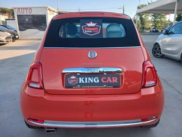 Fiat 500 C 1.2 ANNIVERSARIO Lounge KM 128000 GARANZIA PARI AL NUOVO DISTRIBUZIONE NUOVA