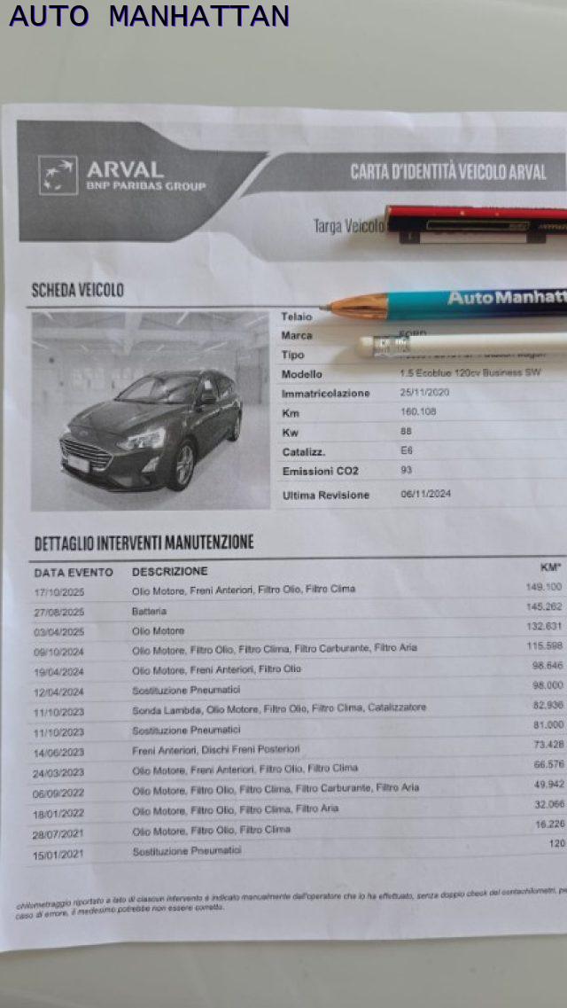 FORD Focus 1.5 EcoBlue 120 CV SW Business