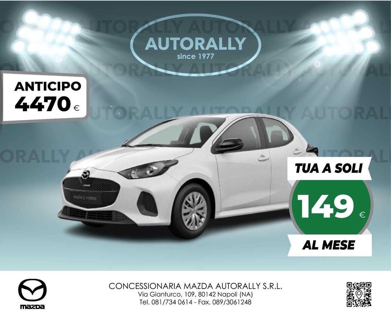 Mazda Mazda2 Hybrid Mazda2 Hybrid 1.5 VVT e-CVT Full Hybrid Prime Line * tua a 149,00€ *