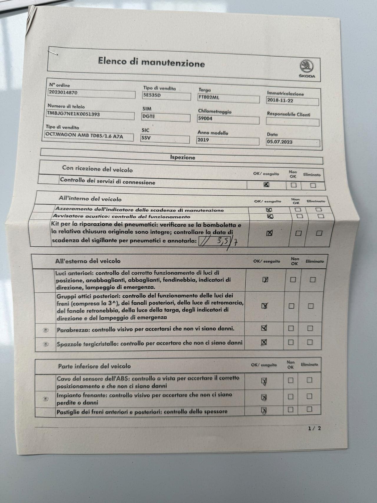 Skoda Octavia 1.6 TDI CR 115 CV DSG Wagon Executive