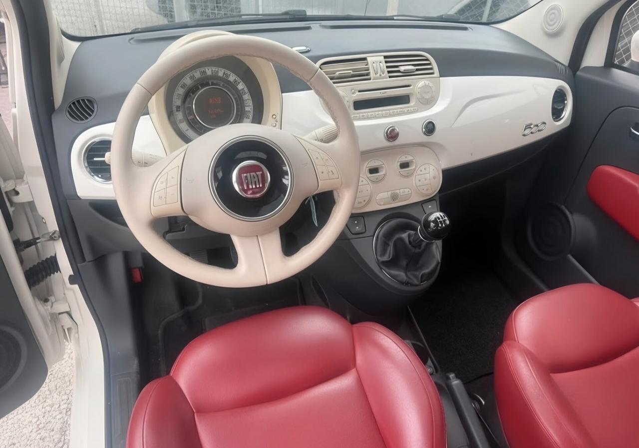 Fiat 500 1.2 Lounge *Pelle*Tetto*bianco perla