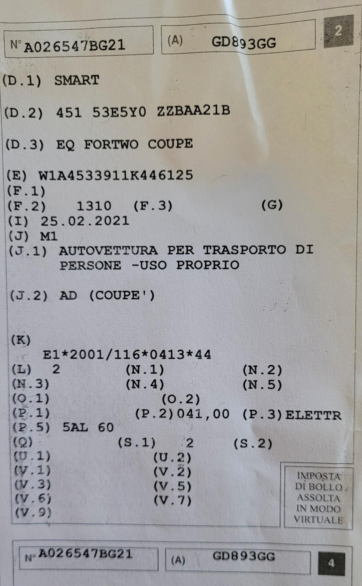 Smart ForTwo EQ Ushuaïa