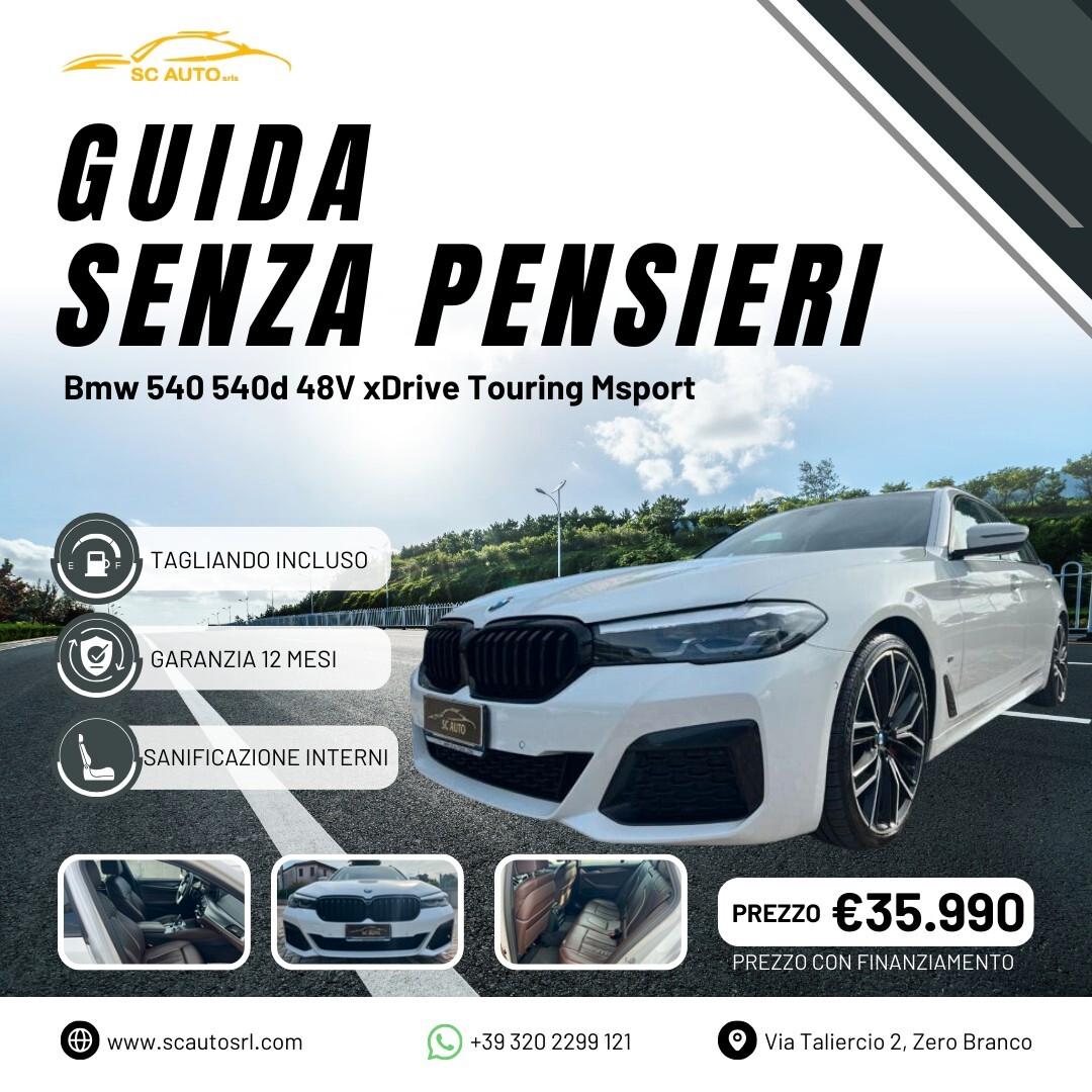 Bmw 540 540d 48V xDrive Touring Msport PREZZO CON FINANZIAMENTO