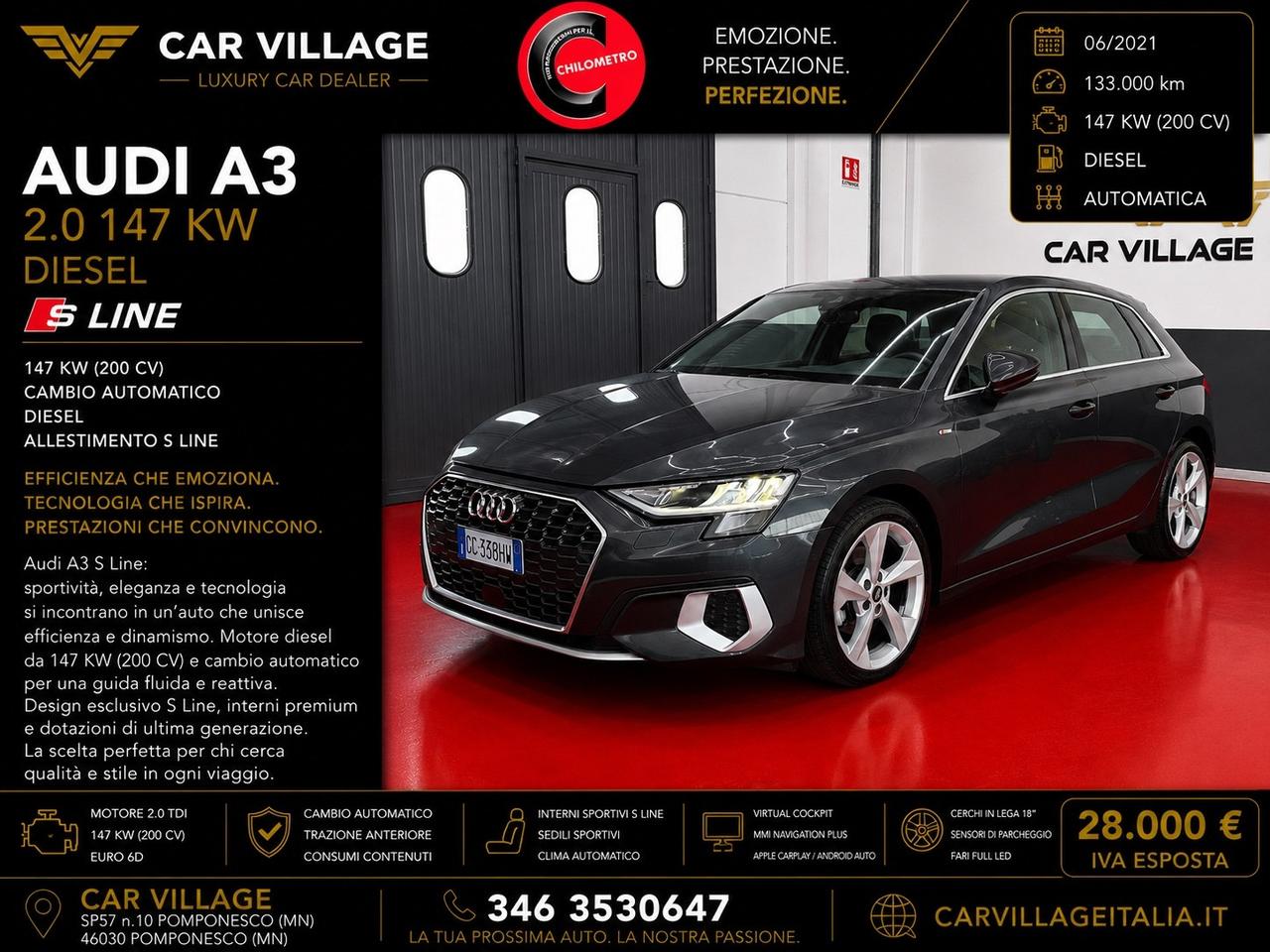 Audi A3 SPB 40 TDI quattro S tronic line edition