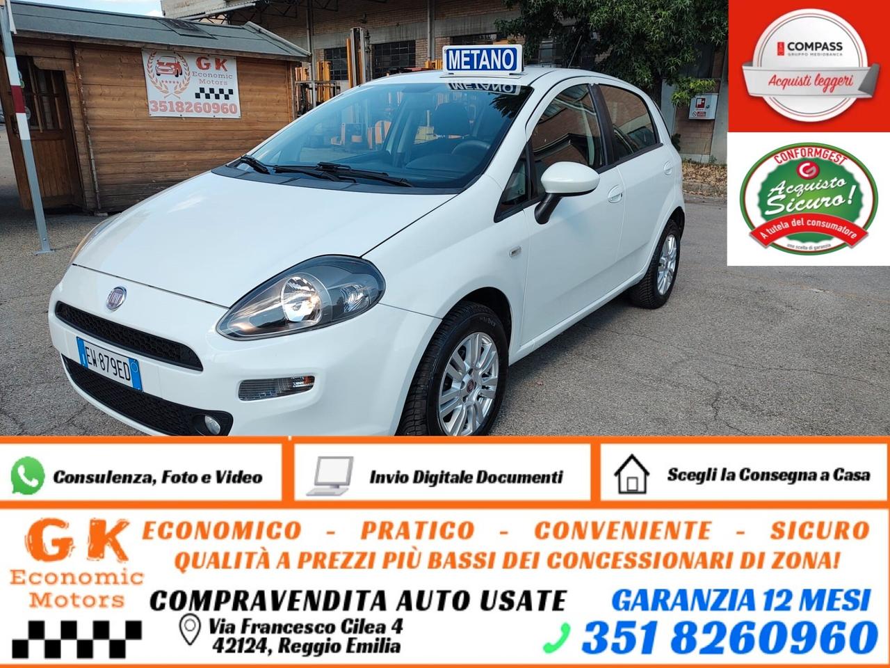 Fiat Punto 1.4 8V 5 porte Natural Power Lounge, OK NEOPATENTATI, GARANZIA L.12 MESI