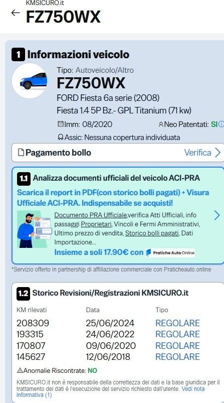 Ford Fiesta 1.4 5 porte Bz.- GPL Titanium