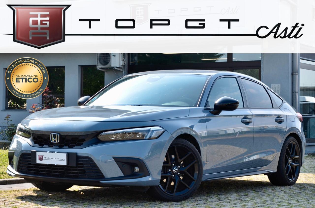 HONDA CIVIC 2.0 HEV SPORT 184cv ECVT, UNICOPROPRIETARIO, UFF ITALIANA, SERVICE HONDA, EURO 6D, FARI LED, RETROCAMERA, PERMUTE