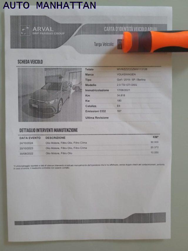 VOLKSWAGEN Golf 2.0 TSI GTI DSG SOLO 34000KM