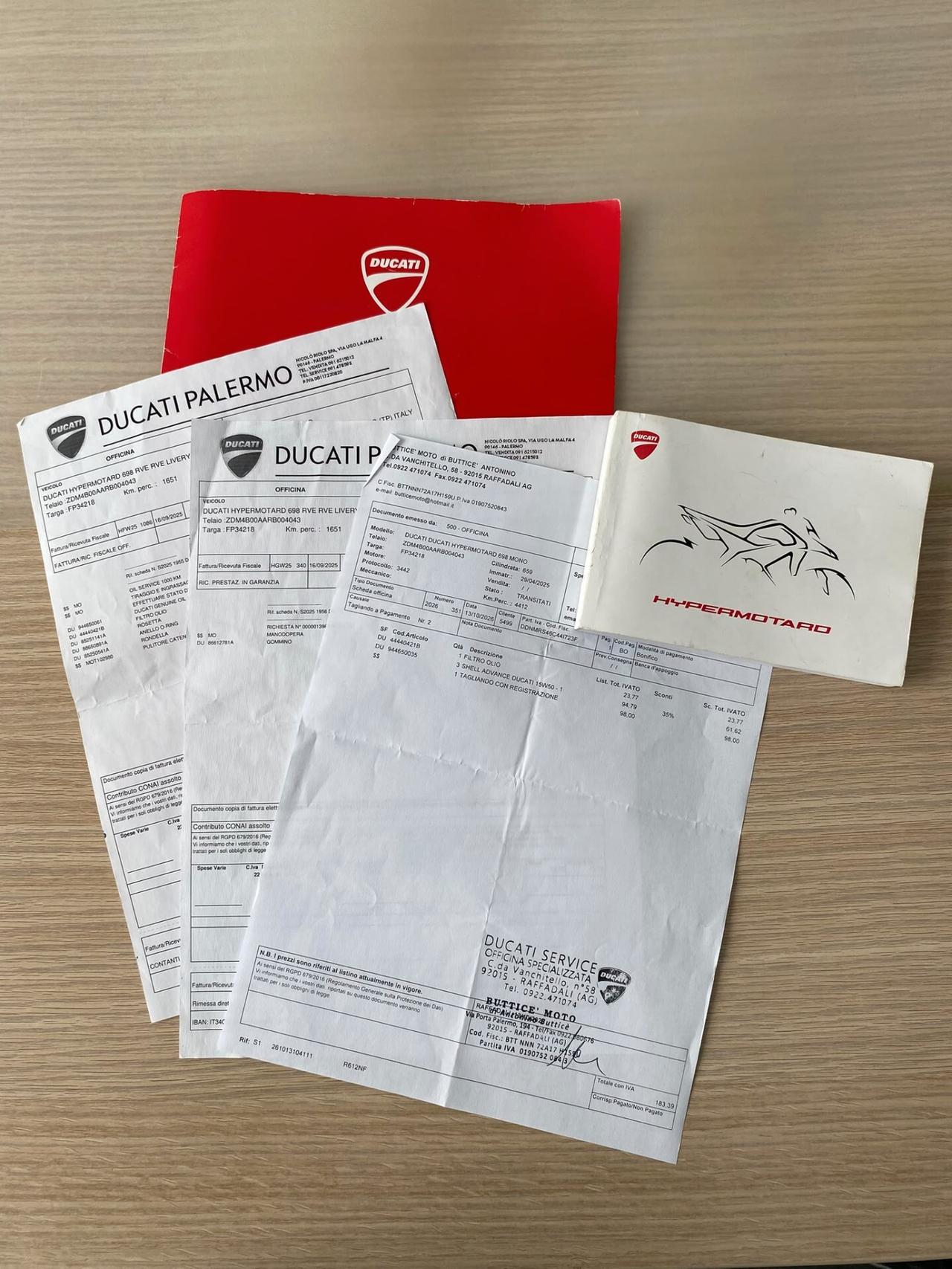 Ducati Hypermotard 698 mono RVE