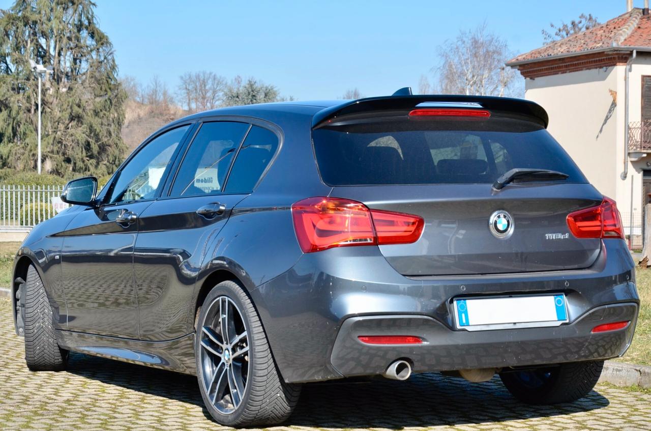 BMW 118d MSPORT 150cv AUT, UFF ITALIANA, EURO 6D, FARI FULL LED, PELLE, 18", PERMUTE