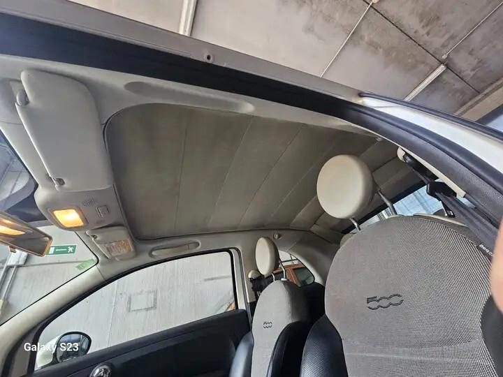 FIAT 500C 1.2 Lounge | Solo 63.000 km | Bianco Perla & Capote Rossa