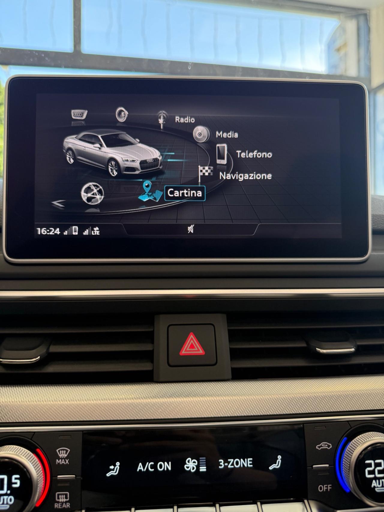 Audi A5 Cabrio 40 2.0 tdi Sport 190cv CAMBIO s-tronic NAVIGATORE, INTERNI IN PELLE, ANDROID AUTO, KM CERTIF