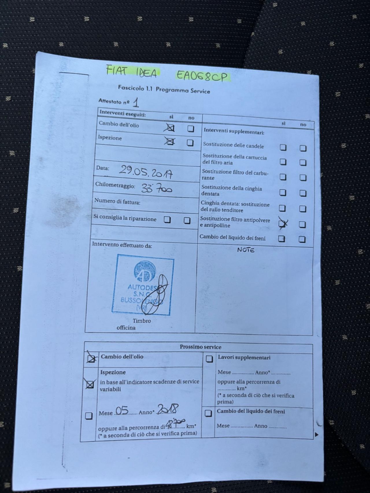 Fiat Idea 1.2 benzina. Neopatentati. Garanzia 12mesi