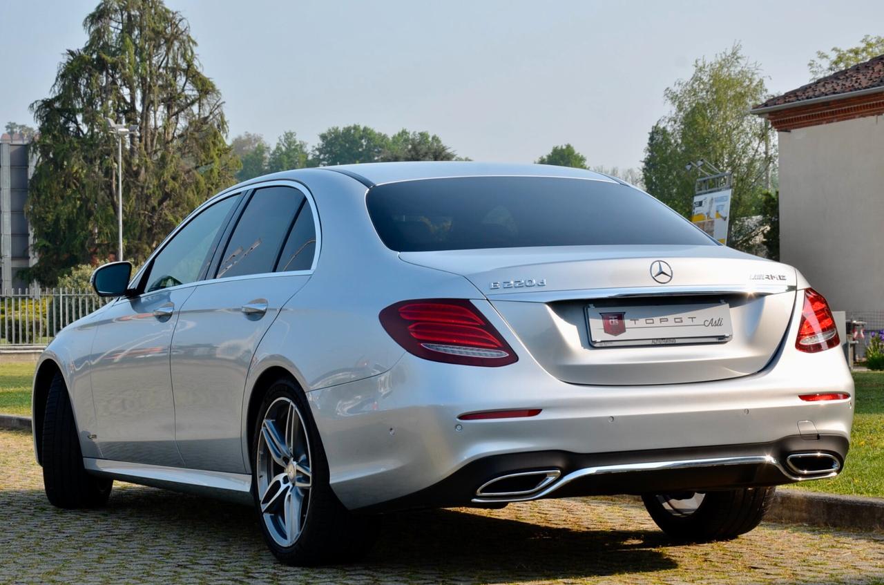 MERCEDES-BENZ E 220d PREMIUM AMG LINE 194cv AUTO, UFF ITALIANA, SERVICE MERCEDES, EURO 6C, HI-FI BURMESTER, MULTIBEAM, RETRO 360°, PERMUTE