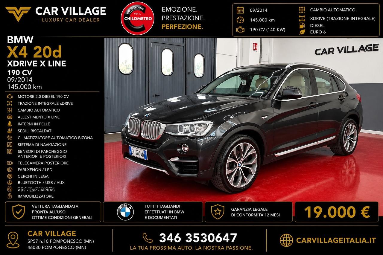 Bmw X4 xDrive20d xLine