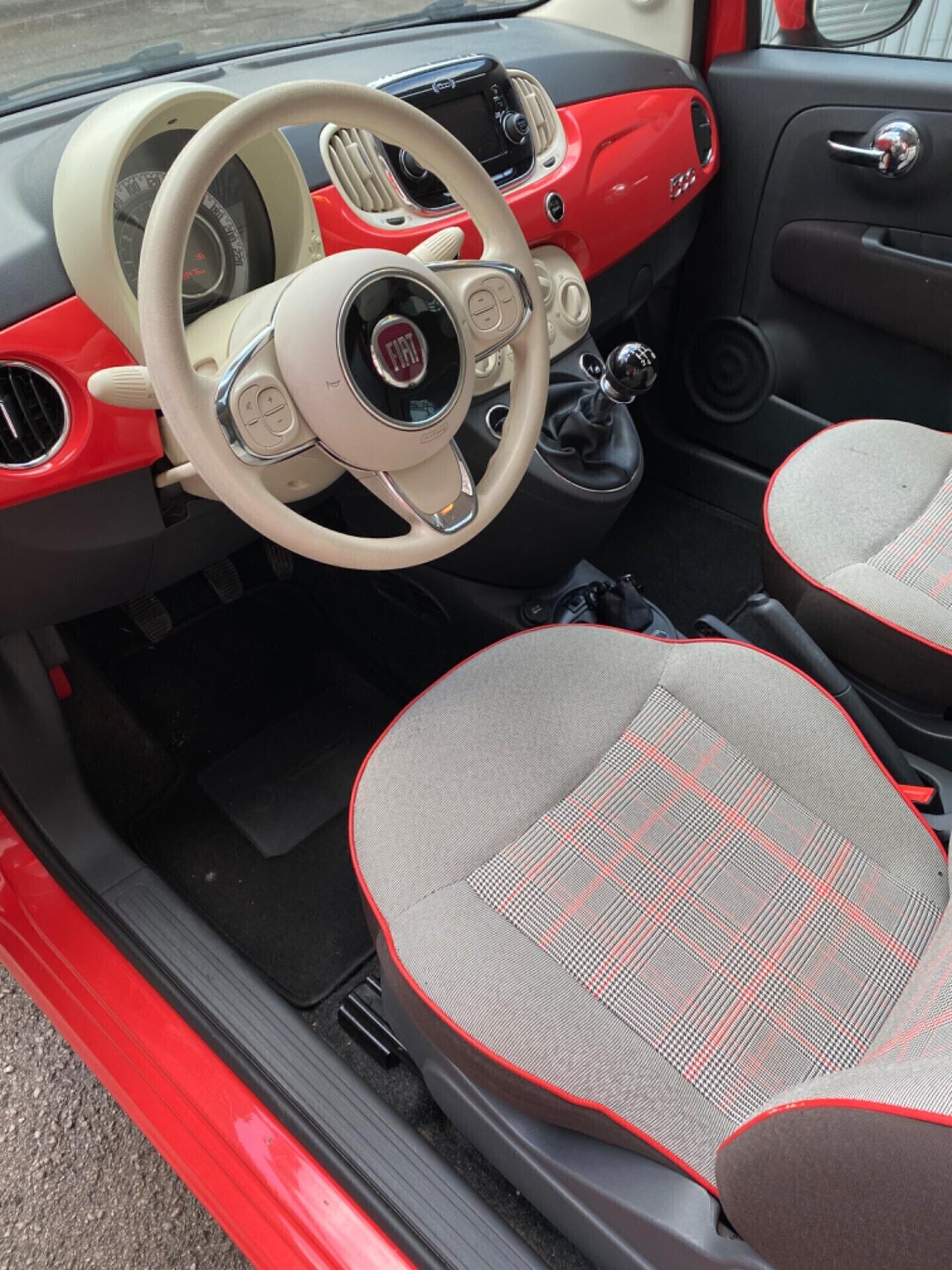 Fiat 500 1.2 GPL 69cv “Lounge” -ROSSO CORALLO