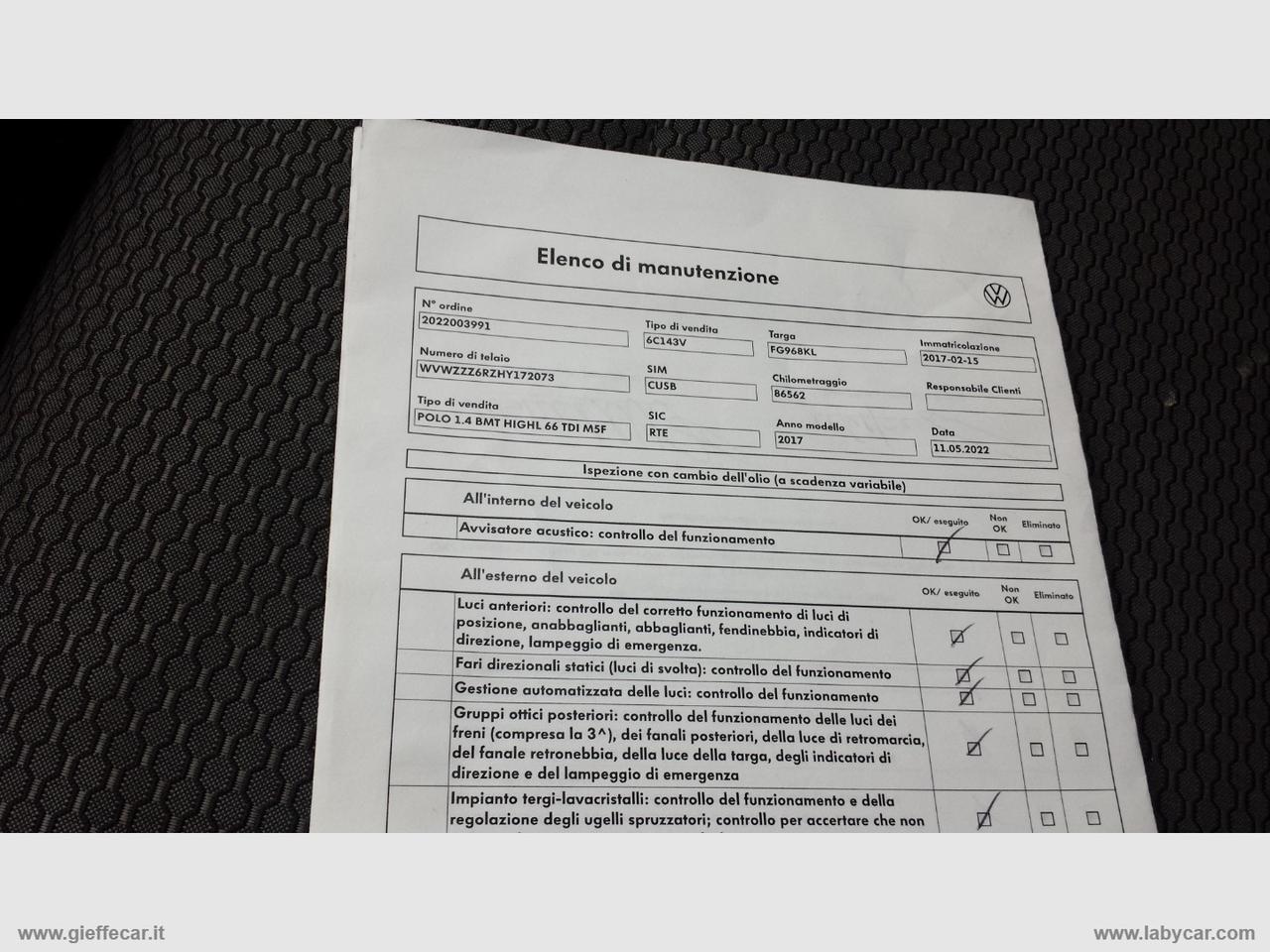 VOLKSWAGEN Polo 1.4 TDI 90CV 5p. Highline BMT