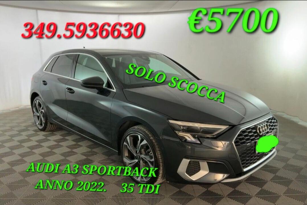Audi A3 sportback 35 TDI INCIDENTATA SINISTRATA MONDIALCARS 022