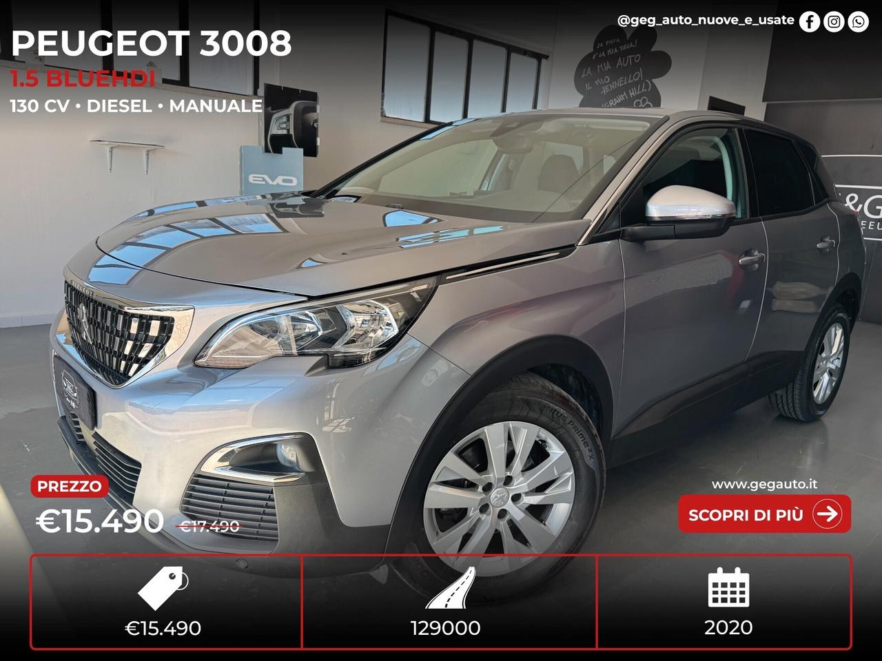 Peugeot 3008 BlueHDi 130Cv - 2020