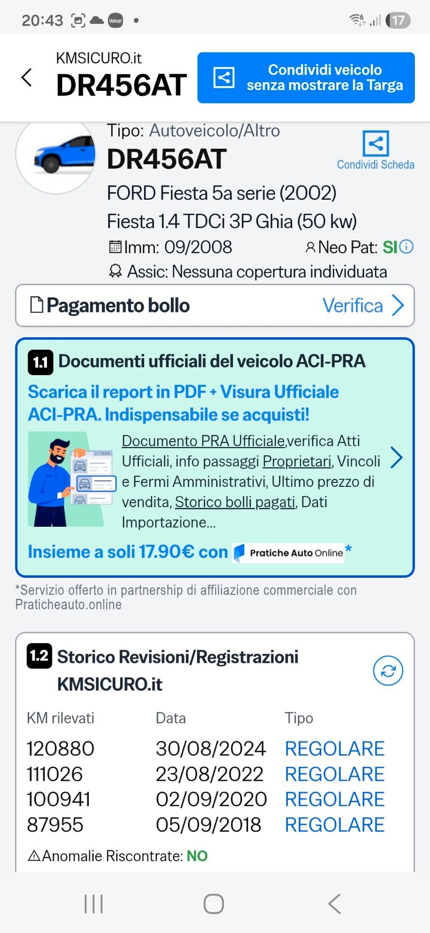 Ford Fiesta 1.4 TDCi 68CV 3 porte Titanium