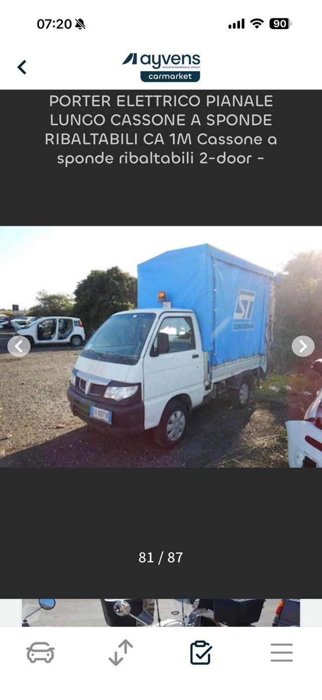 PIAGGIO Porter centina lega Electric sponda idraulica
