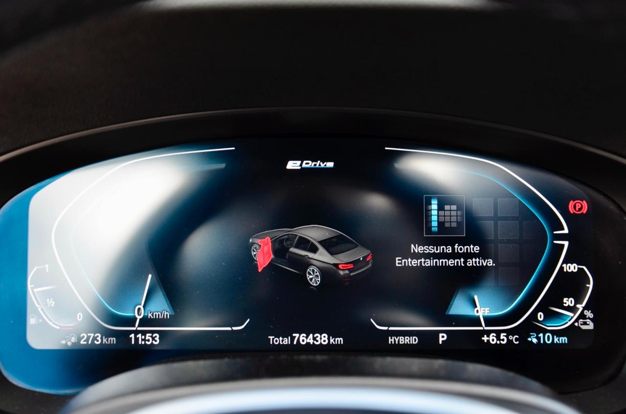 BMW 530e PHEV PLUG IN XDRIVE MSPORT 292cv AUTO, GARANZIA UFF BMW, SERVICE UFF BMW, UFF ITALIANA, CARBON SCHWARZ, EURO 6D, TETTO, PELLE, RETROCAMERA 360°, PERMUTE