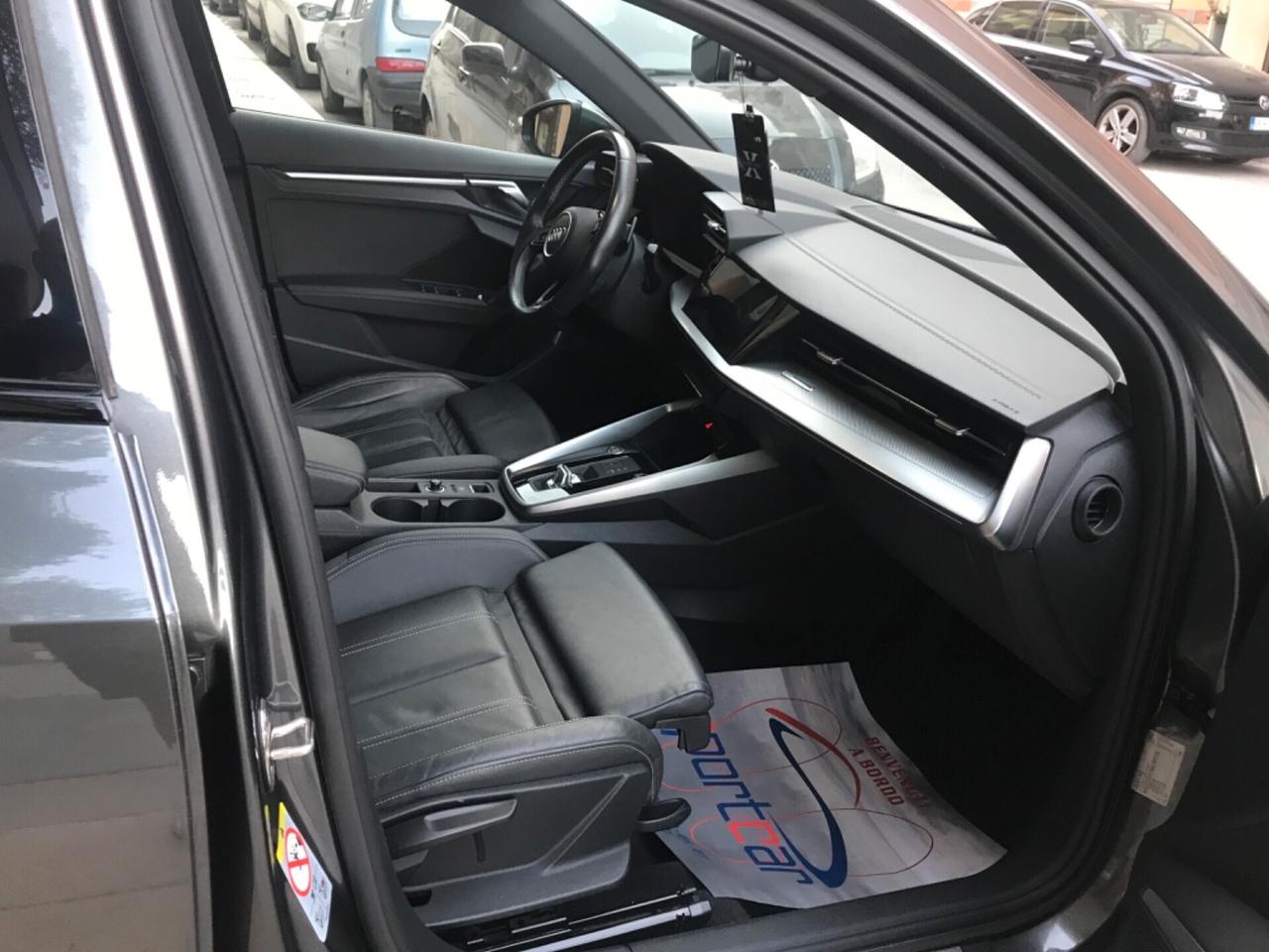 Audi A3 SPB 30 g-tron S tronic 131CV S LINE BLACK EDITION " TETTO PELLE LED MATRIX B&O 18 "