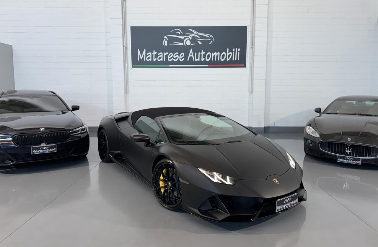 Lamborghini Huracán EVO Spyder 5.2cc 640cv AWD "Giallo Inti" + Wrapping NeroOpaco