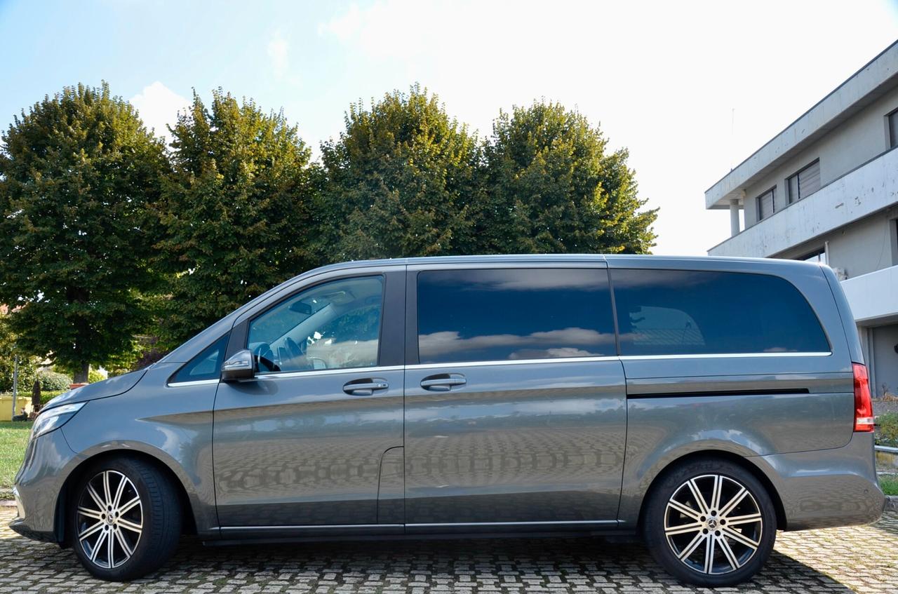 MERCEDES-BENZ V 250d LONG 190cv 9-GTRONIC 7p. TUTTI SERVICE MERCEDES, UFF ITALIANA, EURO 6D, BURMESTER, NAVI, 19", PERMUTE
