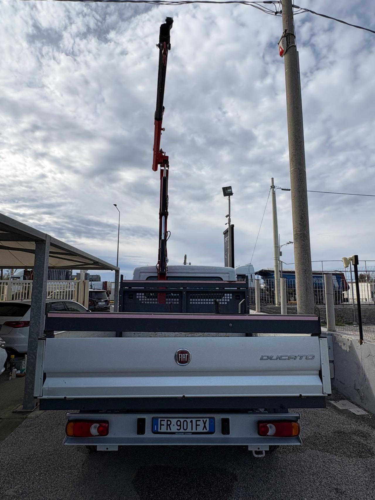 Fiat Ducato Maxi doppia cabina 7 posti gru fassi