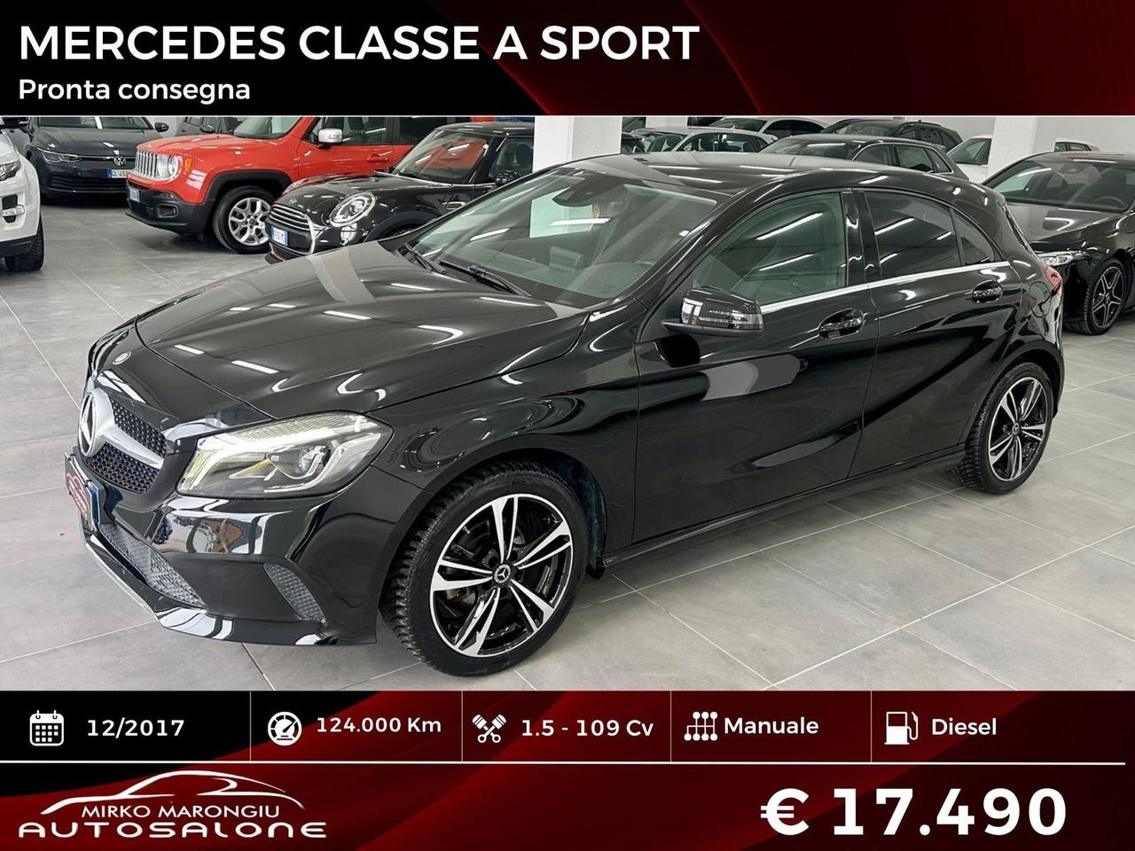 Mercedes-benz CLASSE A 180 d Sport finanziabile