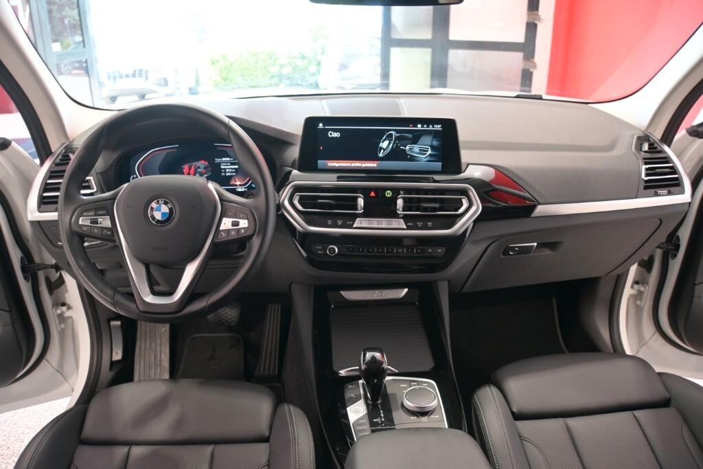BMW X3 20D 150CV STEPTRONIC 48V S-DRIVE BUSINESS ADVANTAGE ( FARI LED ADATTIVI - BMW DIGITAL COCKPIT - PELLE - CLIMA TRIZONA - NAVI - MIRROR - PARK ASSISTANT - CERCHI 18 ) KM 34000