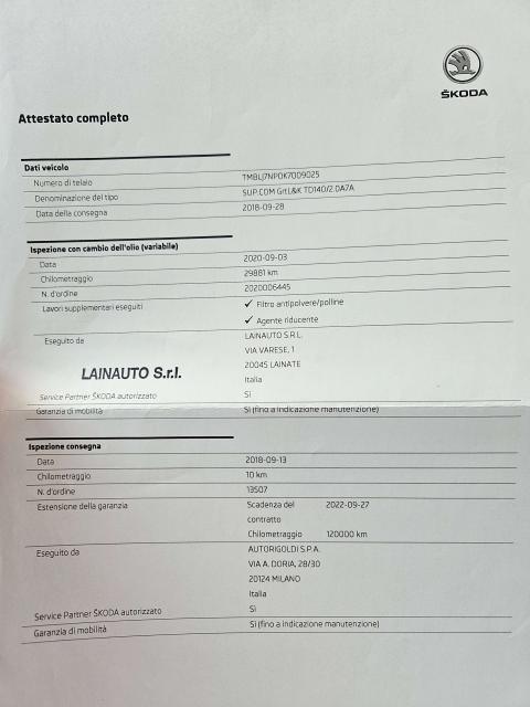 Skoda Superb Superb Wagon 2.0 tdi Laurin 4x4