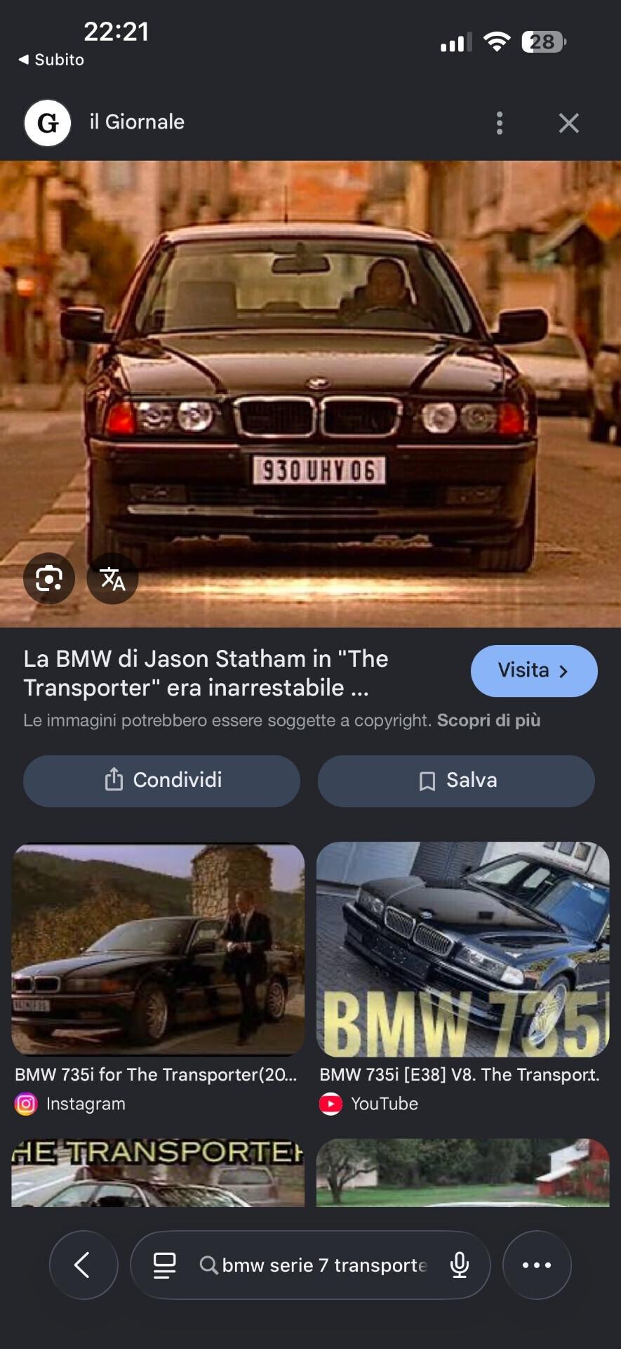 Bmw serie 7 728i 1996 storica