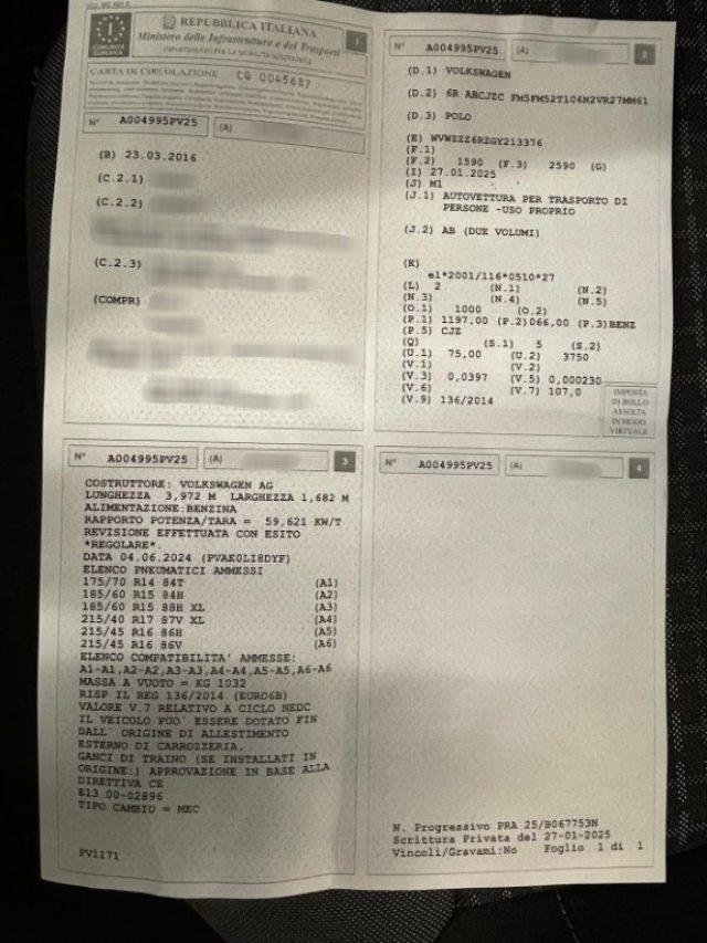 VOLKSWAGEN Polo 1.0 MPI 75 CV 5p. Comfortline