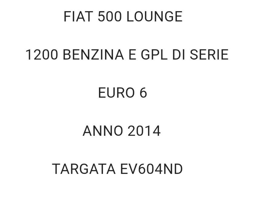 Fiat 500 1.2 BENZINA E GPL DI SERIE