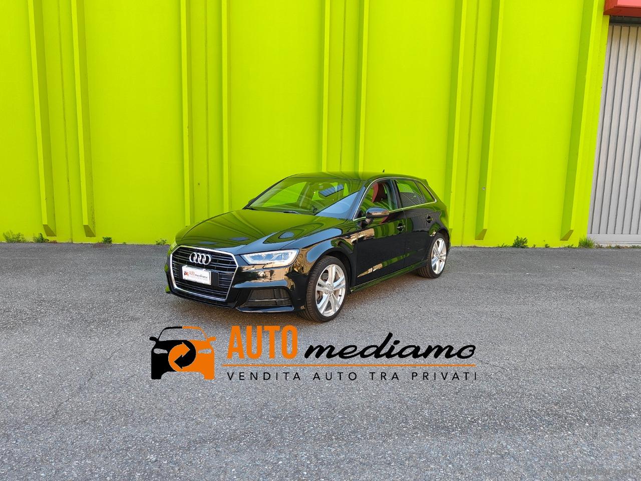 AUDI A3 SPB 35 TDI S tronic S-LINE VIRTUAL TAGLIANDI UFFICIALI