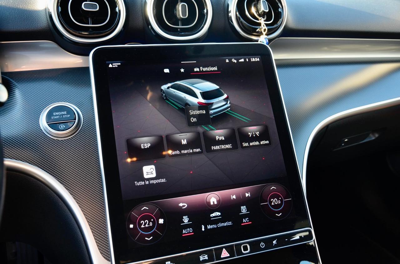 MERCEDES-BENZ C 220d SW MHEV SPORT 200cv AUTO, UFF ITALIANA, EURO 6D, FARI LED, RETROCAMERA, LUCI AMBIENTE, PERMUTE