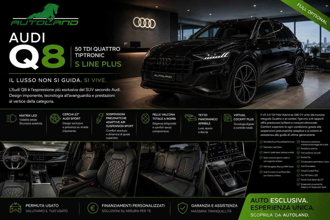 Audi Q8 50 3.0 286cv S-line Pelle Totale*Matrix*iva det