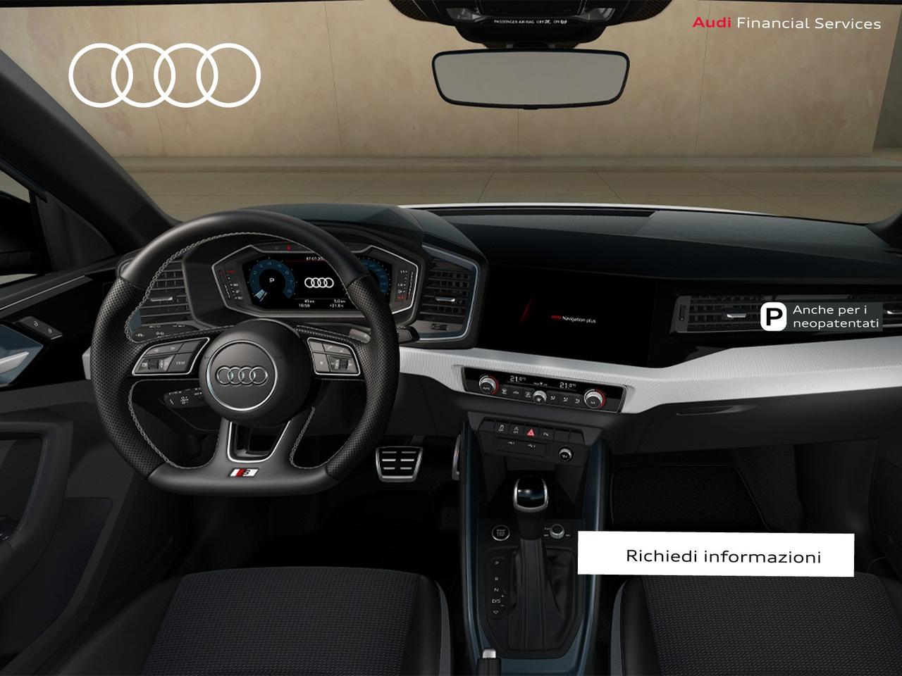 Audi A1 sportback 30 1.0 tfsi identity black 116cv s-tronic