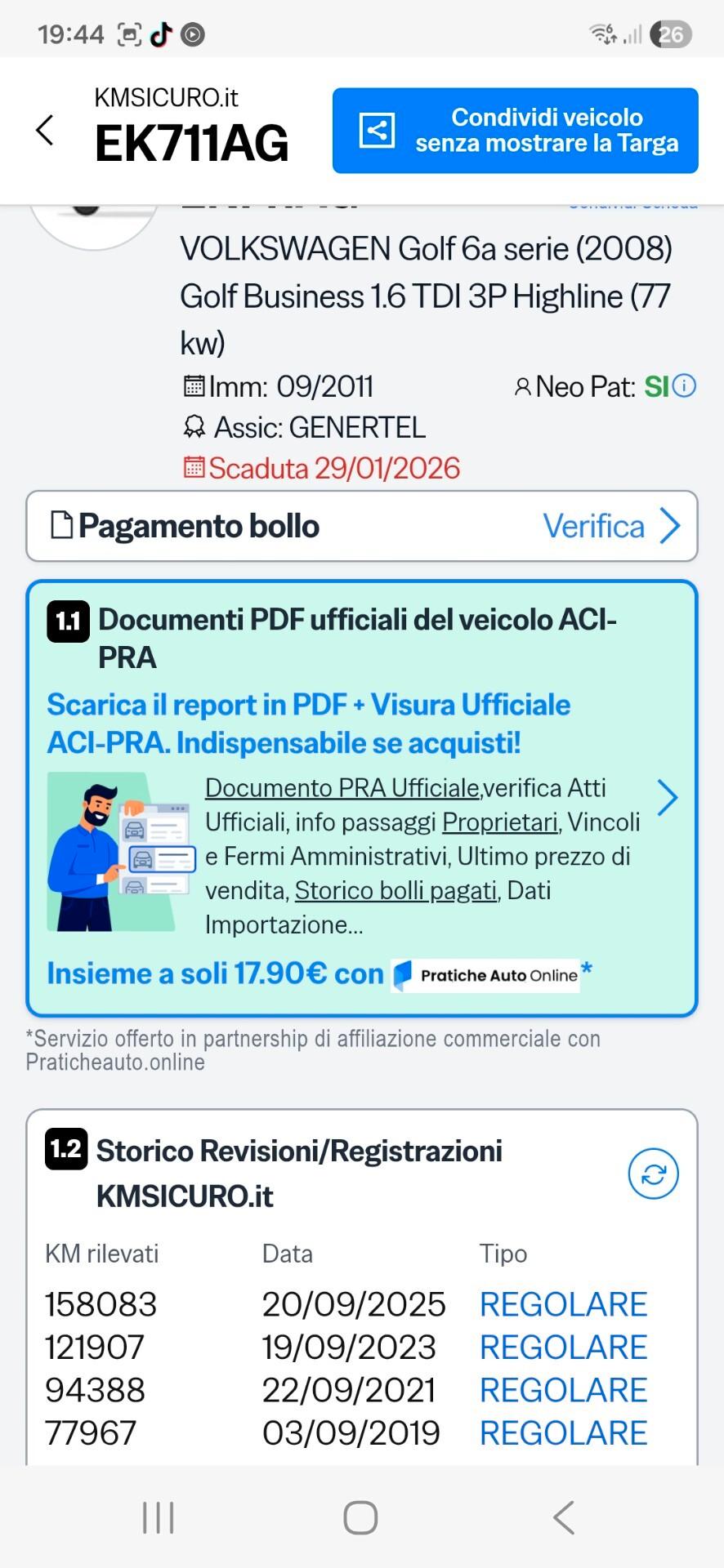 Volkswagen Golf 1.6 TDI 105cv perfetta e garantita 12 mesi