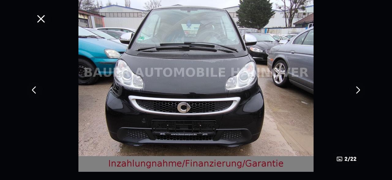 Smart ForTwo 1000 52 kW coupé passion