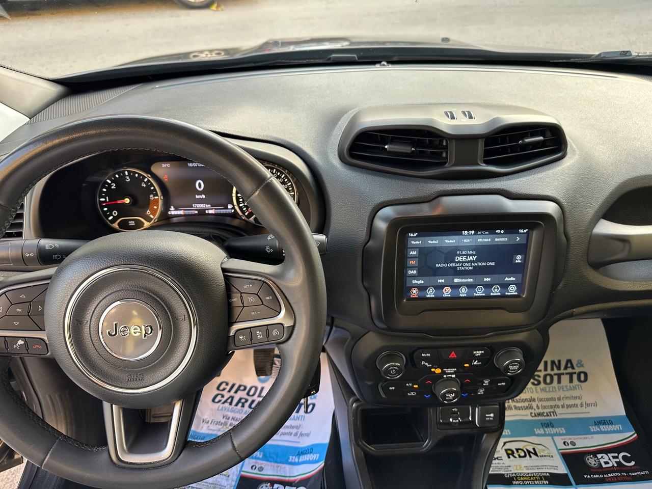 Jeep Renegade 1.6 Mjt 130 CV Limited 1/2022 KM 170080 CERT 1PROP