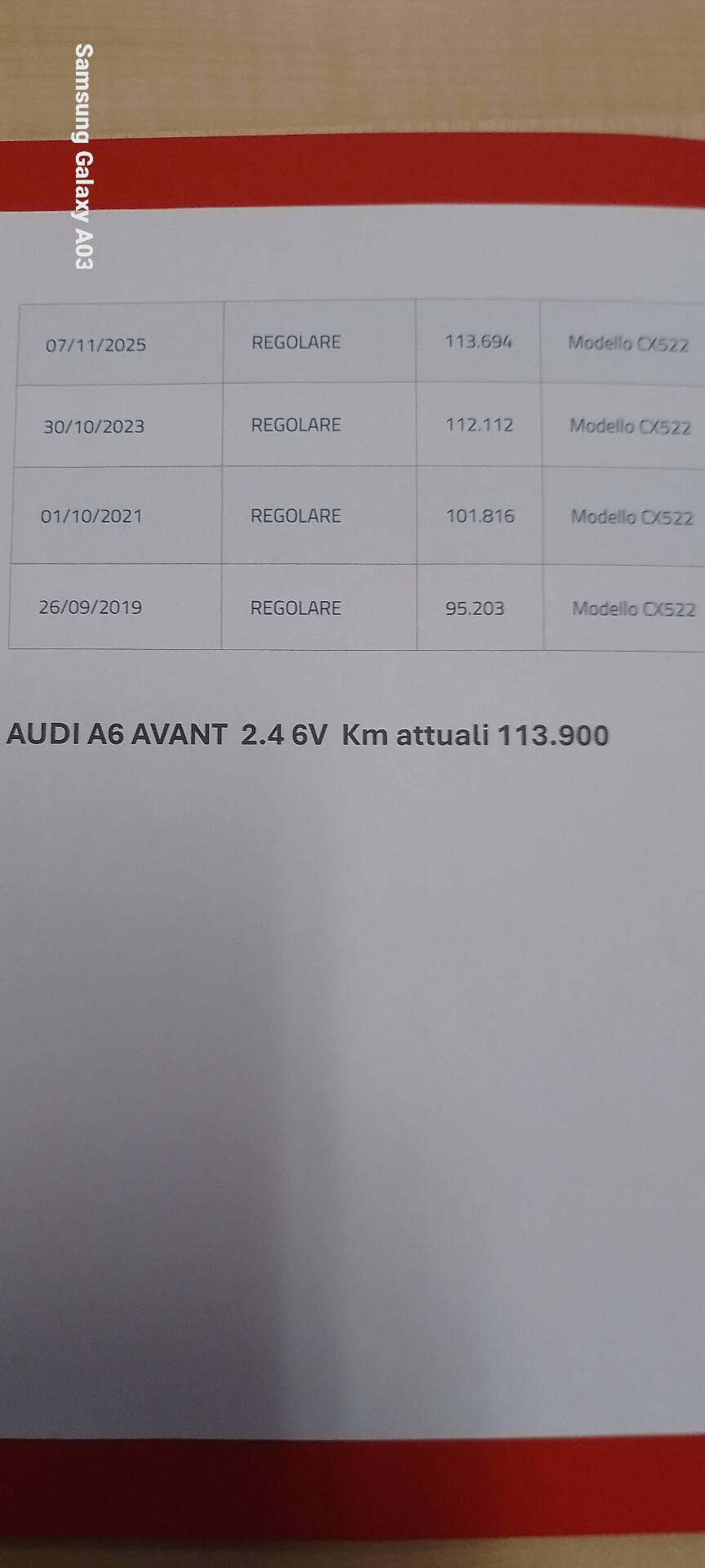 Audi A6 2.4 V6 UNICO PROPRIETARIO