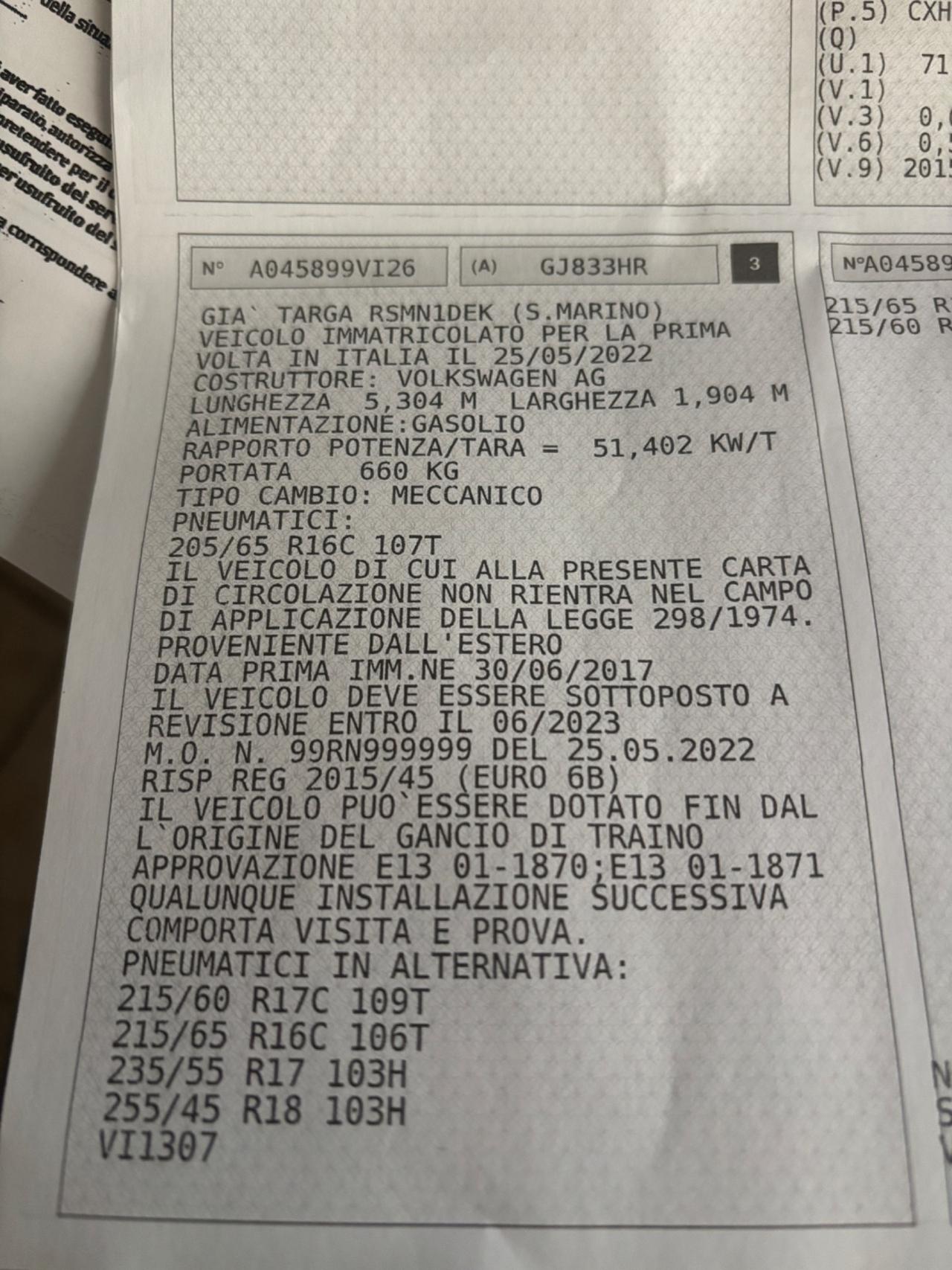 Volkswagen Transporter 2.0 TDI 102CV PC Furgone Eu6