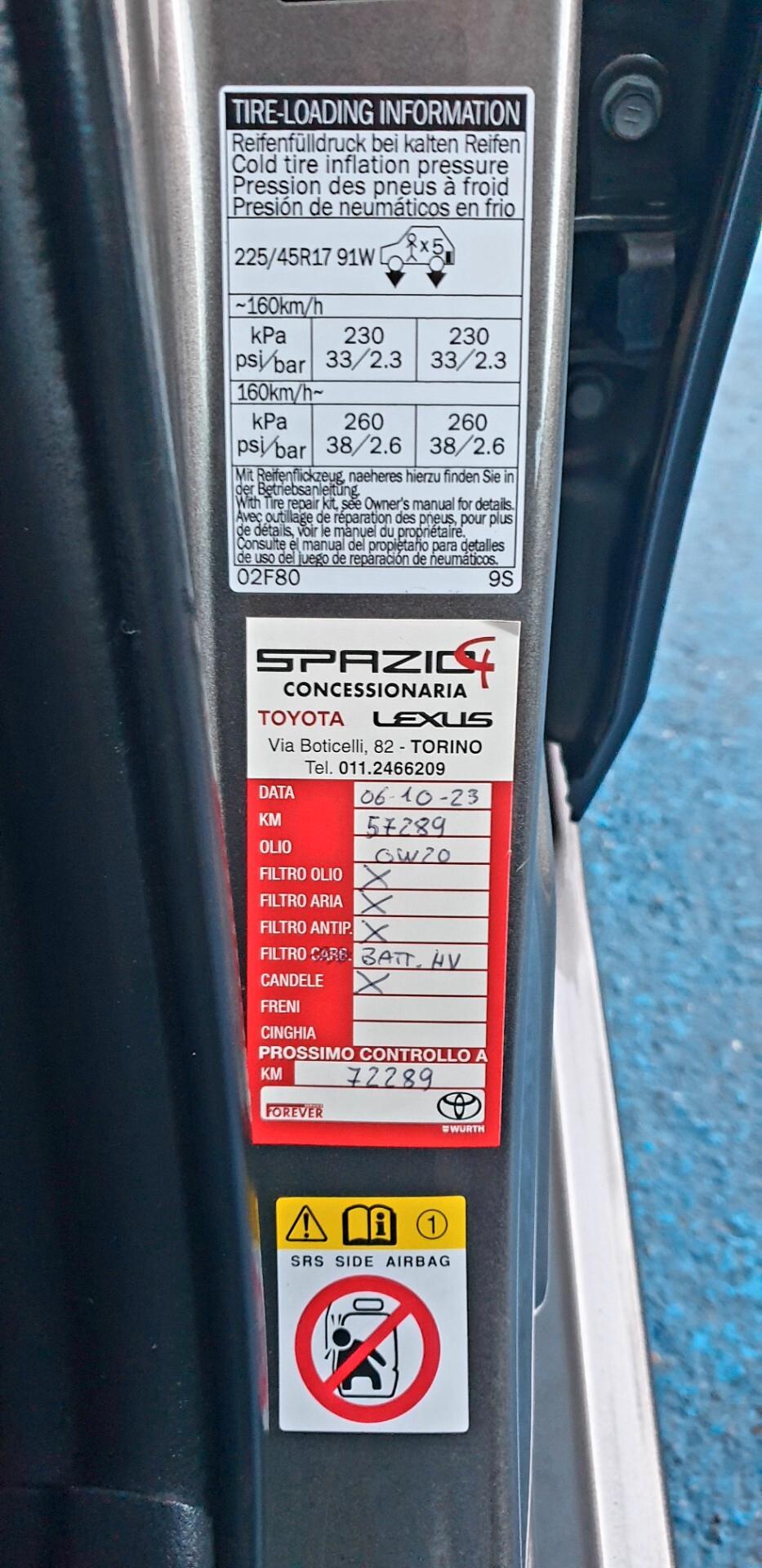 TOYOTA AURIS 1.8 BENZINA/HYBRID GARANZIA DI CASA TOYOTA