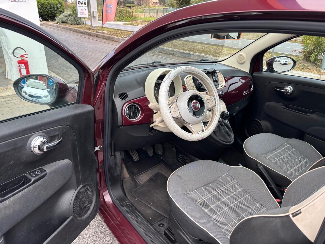 Fiat 500 1.2 Lounge STUPENDA, PANORAMA, CERCHI IN LEGA, CLIMA AUTOMATICO, VOLANTE MULTIFUNZIONE!!!