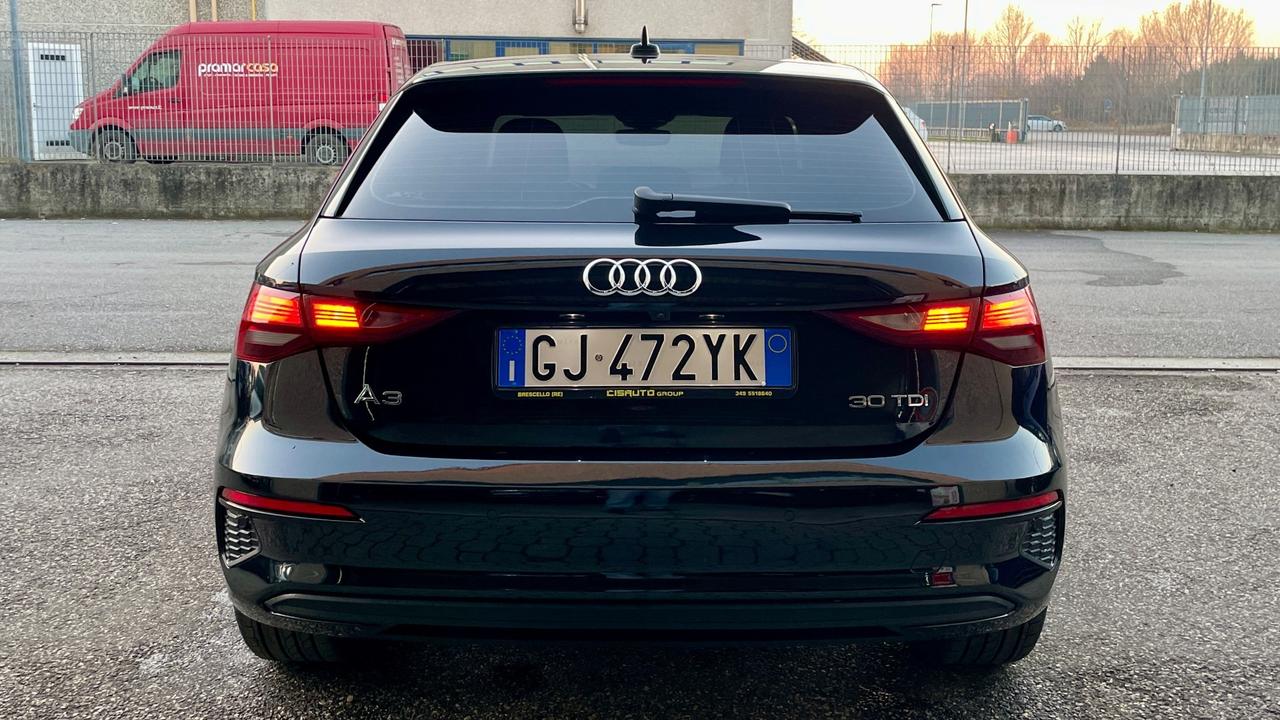 AUDI A3 SPORTBACK 2.0 TDI 30 116 CV - FULL LED, VIRTUAL COCKPIT, NEOPATENTATI
